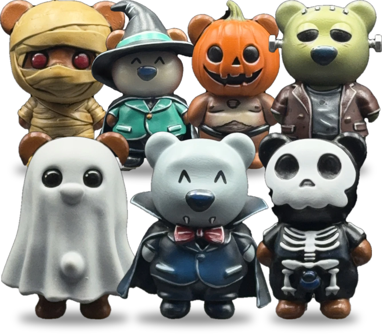 Spooky Collection 2026: seven handmade figurines in Halloween costumes